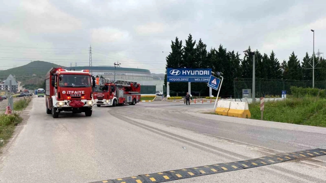İzmit'te Hyundai fabrikasında yangın