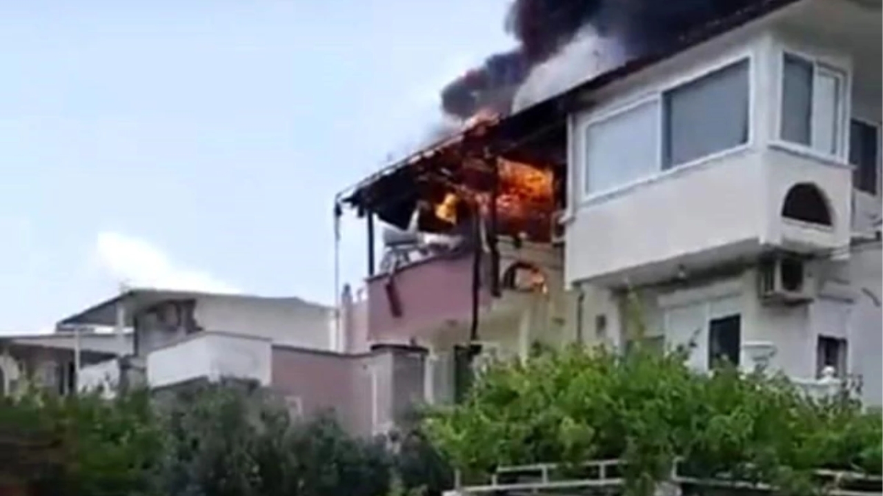 Didim'deki ev yangını korkuttu