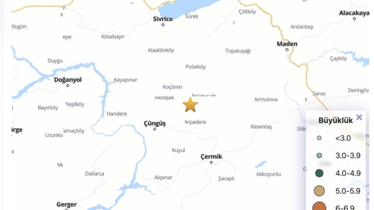 Diyarbakır Çüngüş'te 4.2 Büyüklüğünde Deprem Oldu