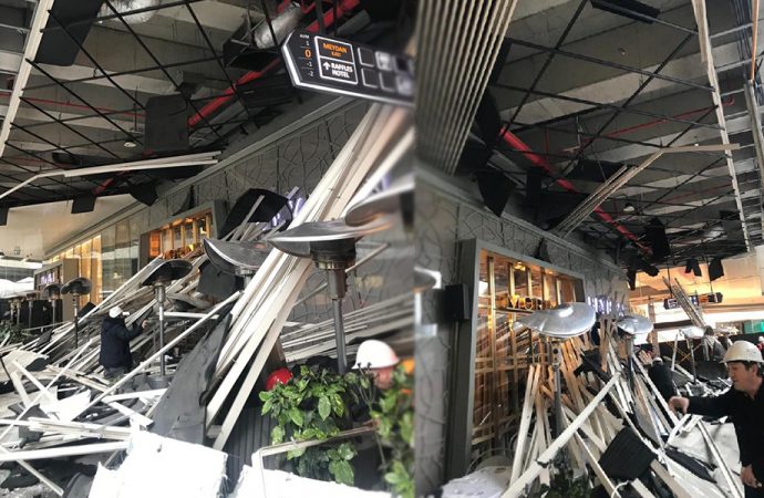 İstanbul’da bir AVM’nin çatısı çöktü: 3 yaralı