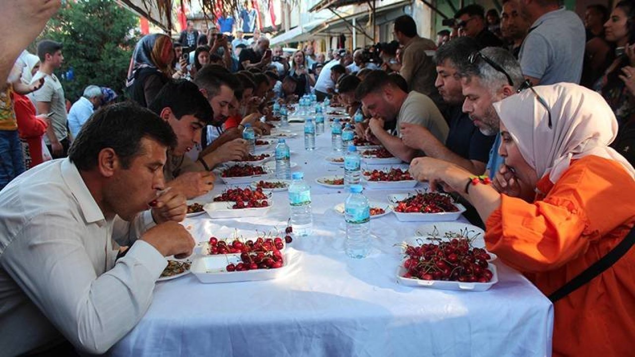 10 dakikada 2 kilo 117 gram kiraz yedi, televizyon kazandı