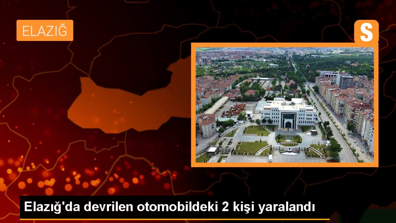 Elazığ'da devrilen otomobildeki 2 kişi yaralandı