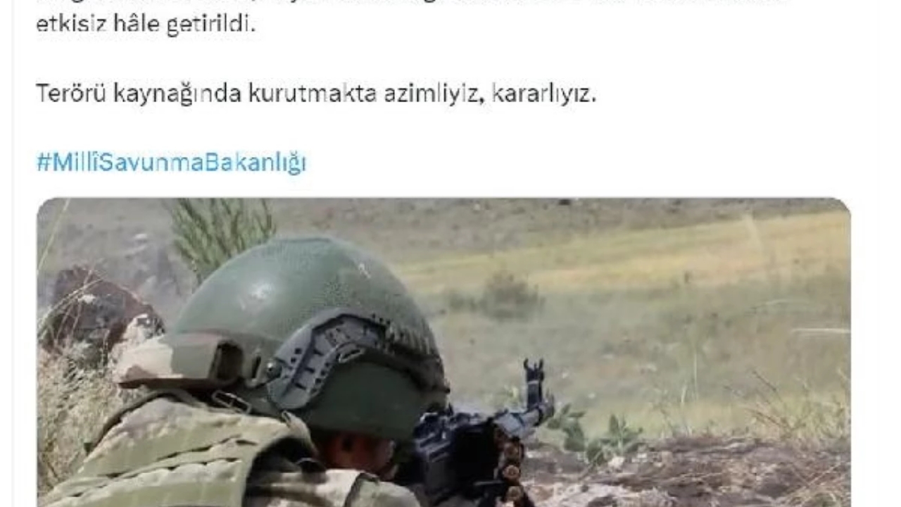 MSB: Pençe-Kilit Operasyonu'nda 2 PKK'lı, Zeytin Dalı bölgesinde 3 PKK/YPG'li terörist etkisiz hale getirildi