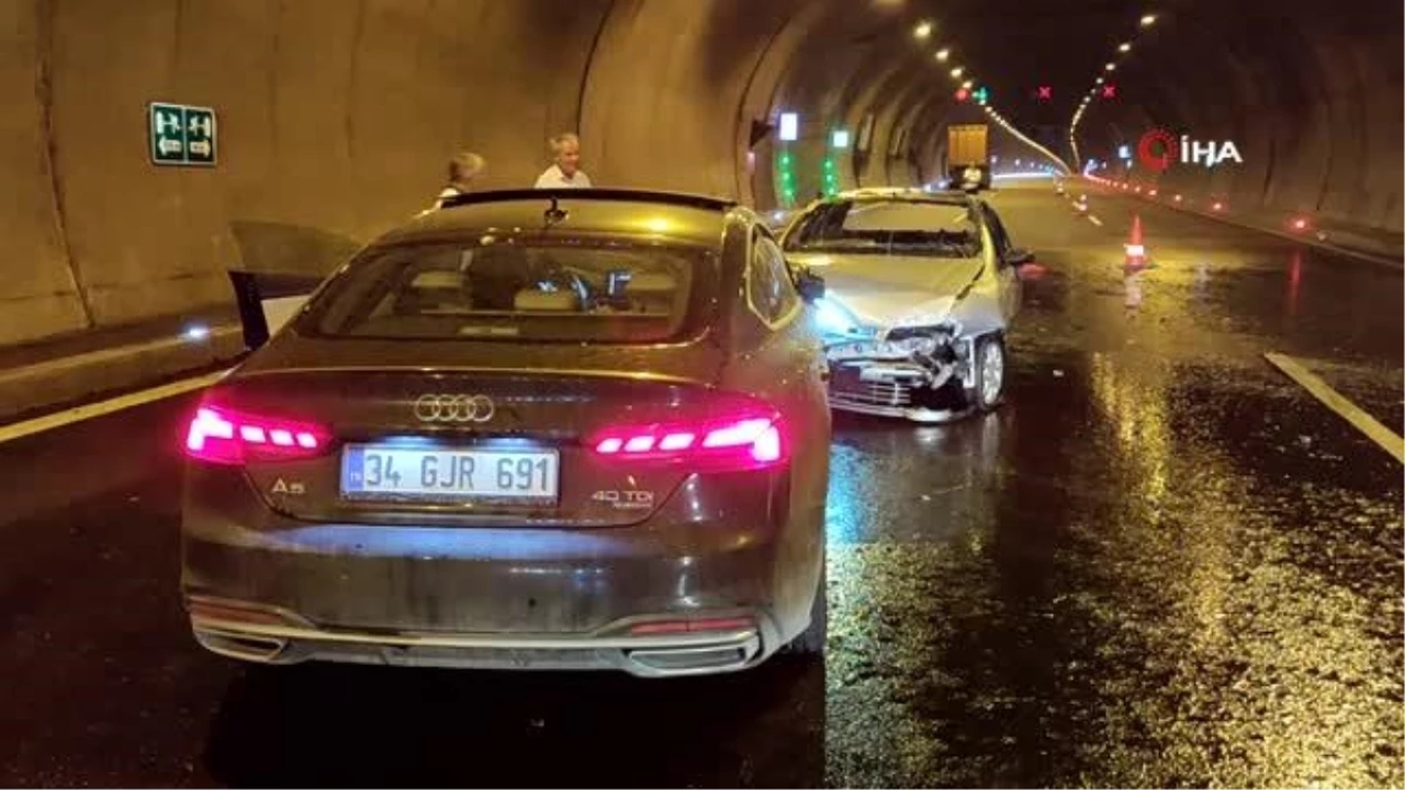 Orhangazi Tüneli'nde Kaza Sonrası Yangın