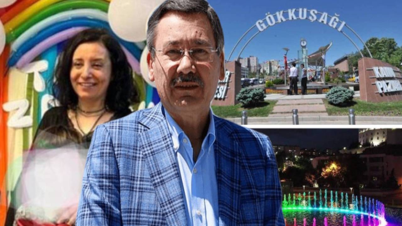 Öğretmeni hedef gösteren Melih Gökçek, 'Gökkuşağı' diye kamu pazarı açtırıp, havuzu gökkuşağı renkleriyle ışık