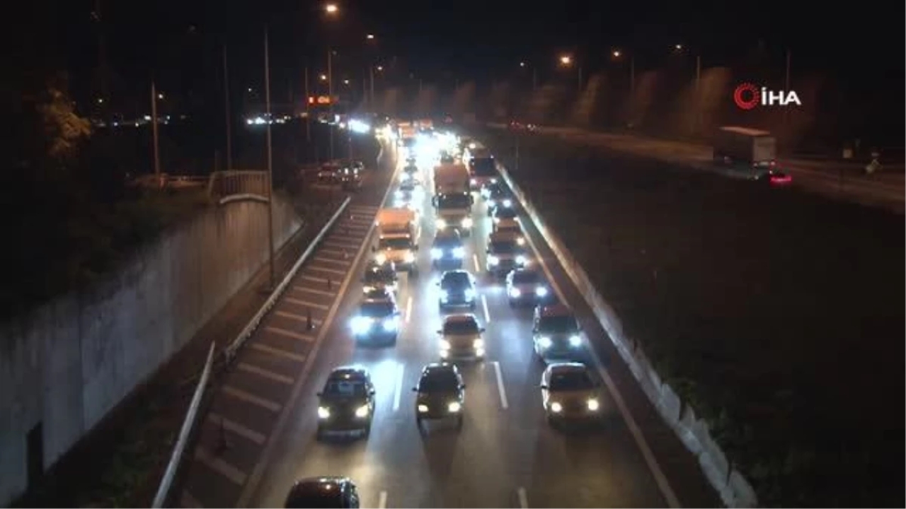 TEM'in Bolu geçişinde trafik durma noktasına geldi