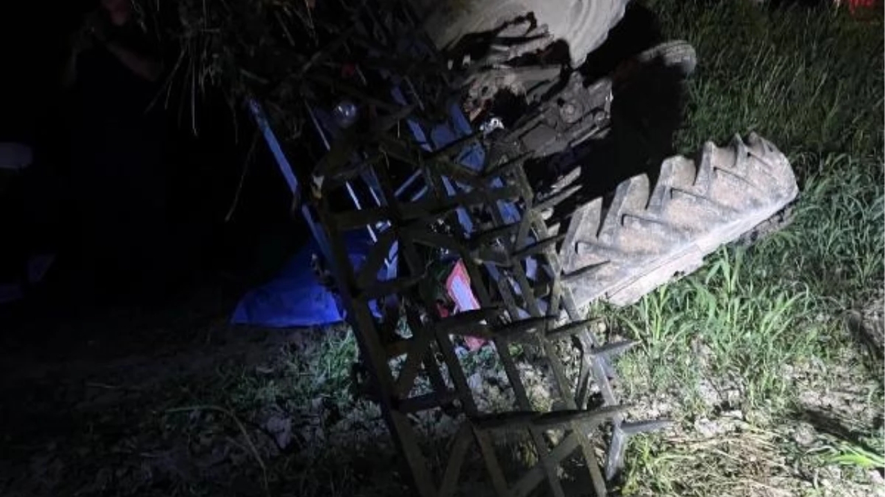 Karasu'da traktör devrildi: 1 ölü