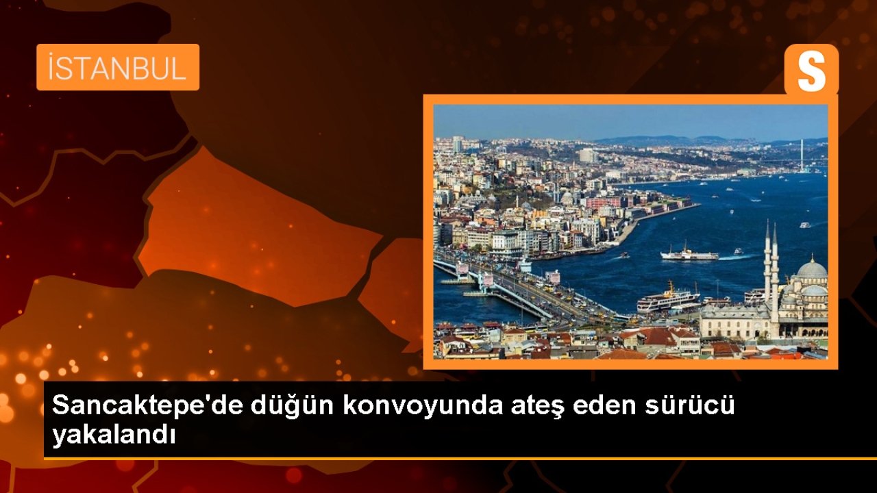 Sancaktepe'de düğün konvoyunda silahla havaya ateş sürücü gözaltına alındı