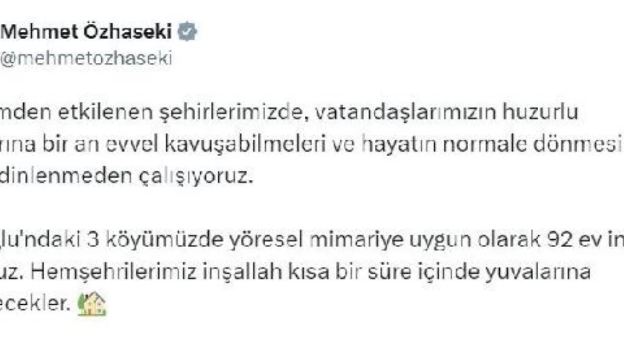 Kahramanmaraş'ta 3 köyde 92 ev yöresel mimariye uygun olarak inşa edildi