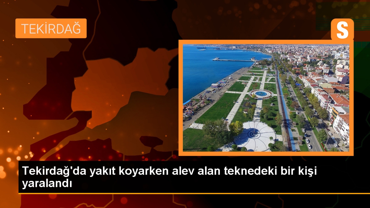 Tekirdağ'da Fiber Teknede Çıkan Yangında Yaralanan Kişi Hastaneye Kaldırıldı