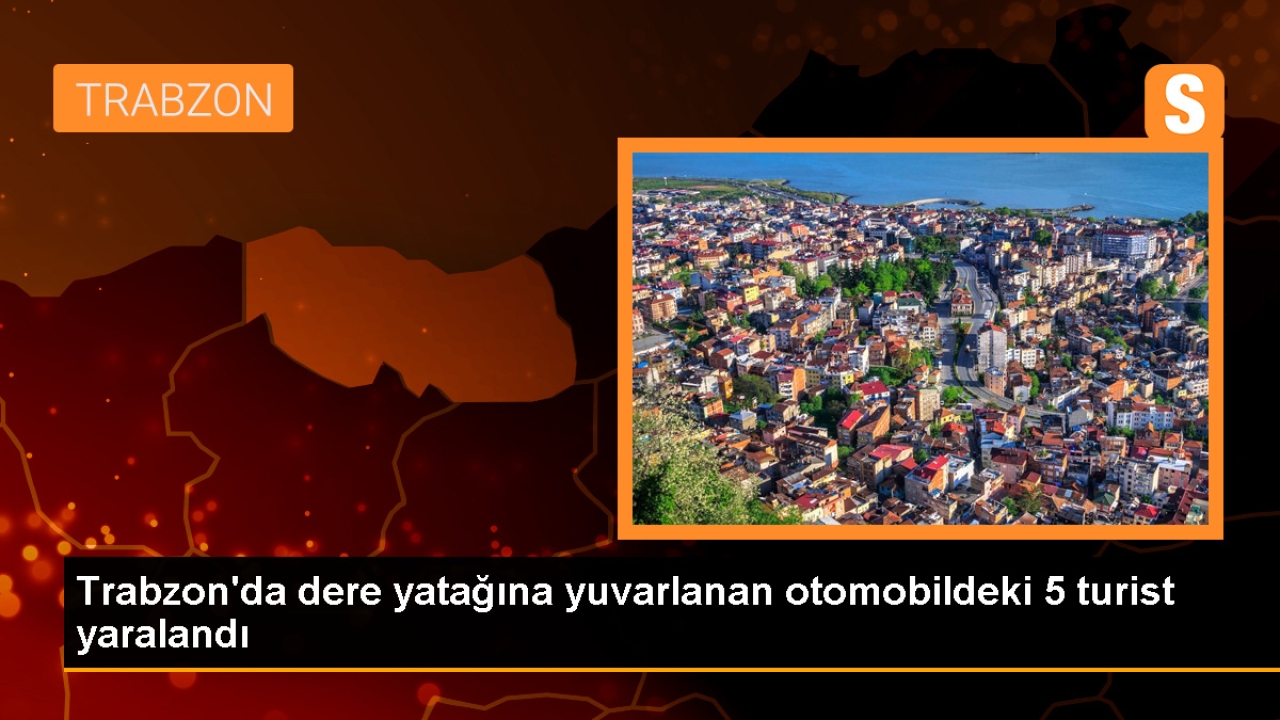 Trabzon'da otomobil dere yatağına yuvarlandı: 5 yaralı