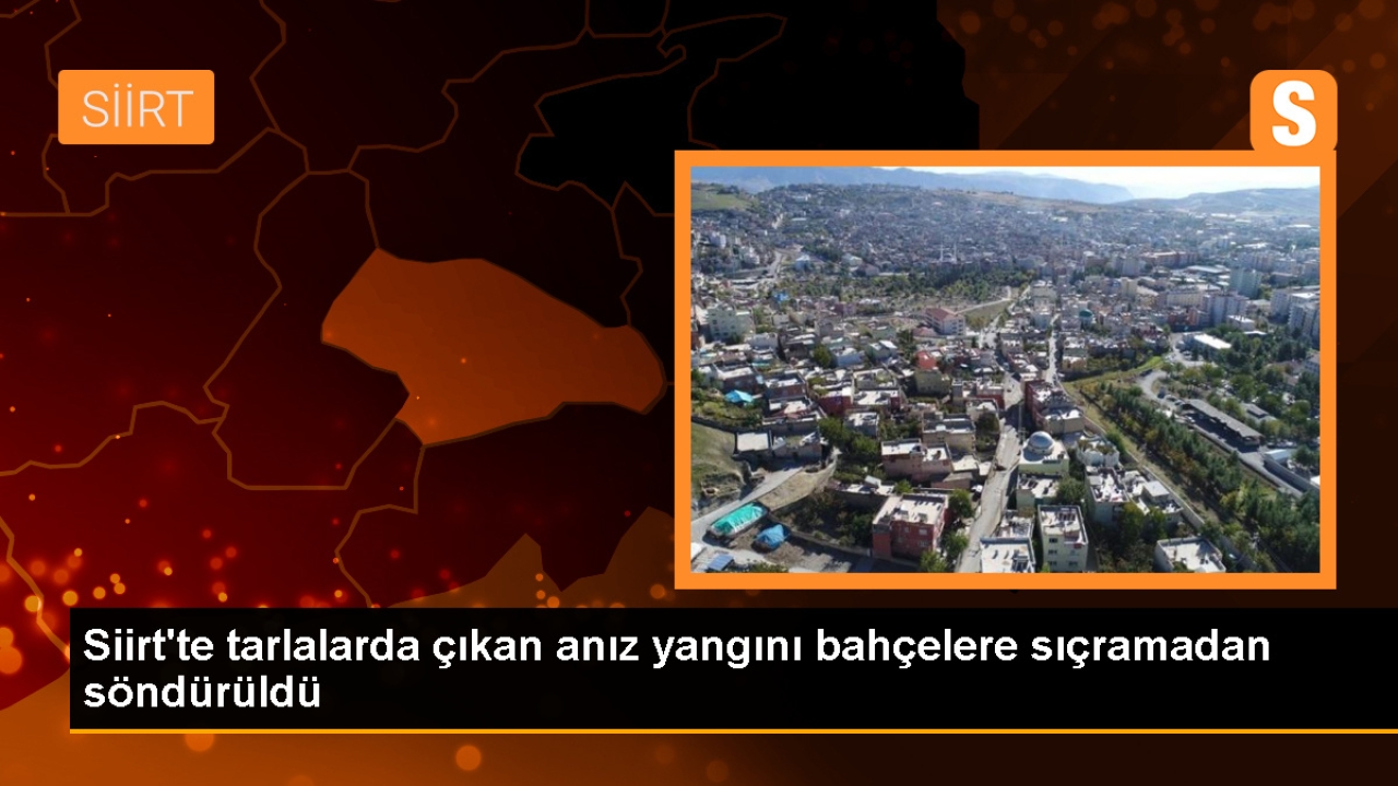Siirt'te çıkan anız yangını bahçelere sıçramadan söndürüldü