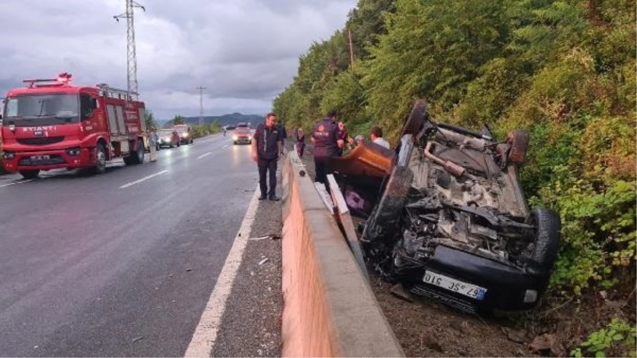 Alaplı'da cip takla attı: 6 kişi yaralandı