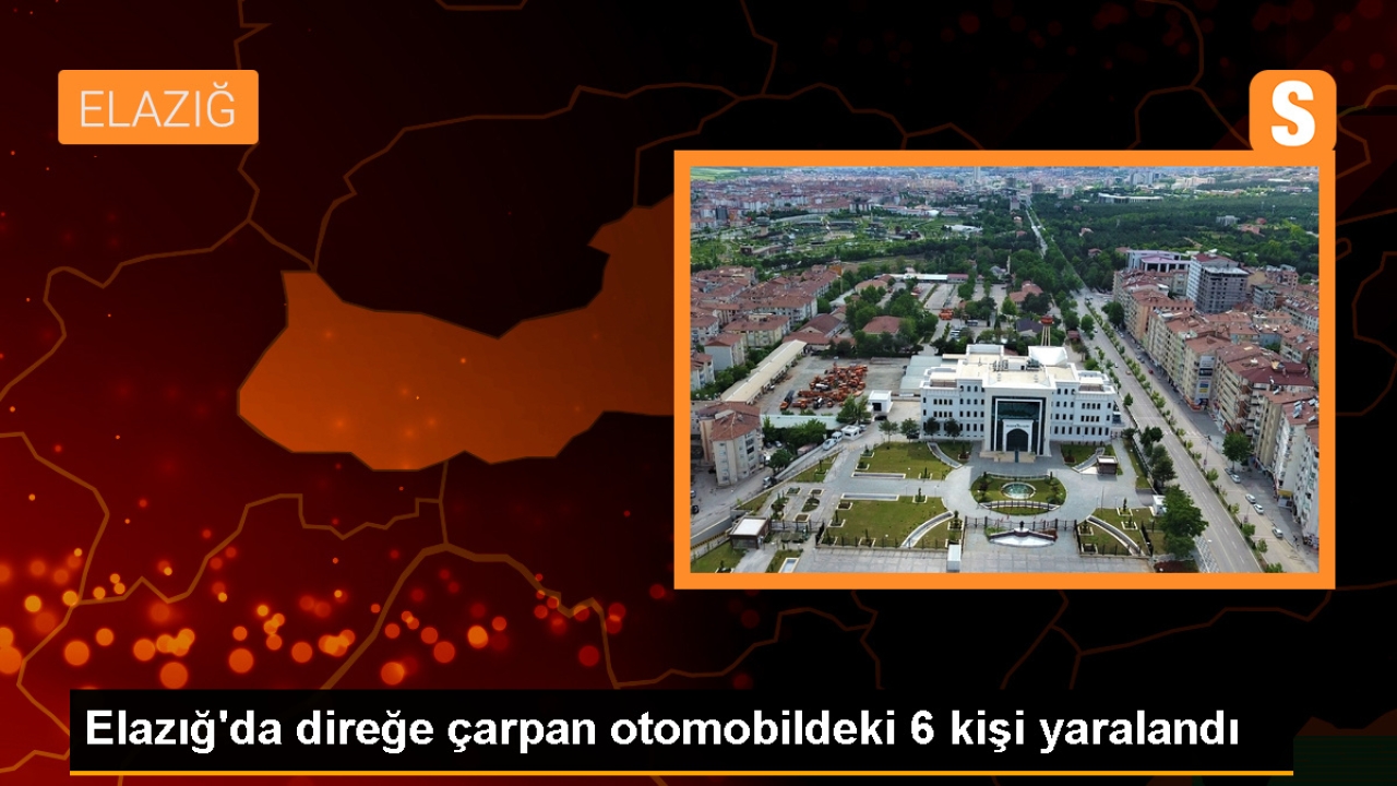 Elazığ'da Otomobilin Elektrik Direğine Çarpması Sonucu 6 Kişi Yaralandı