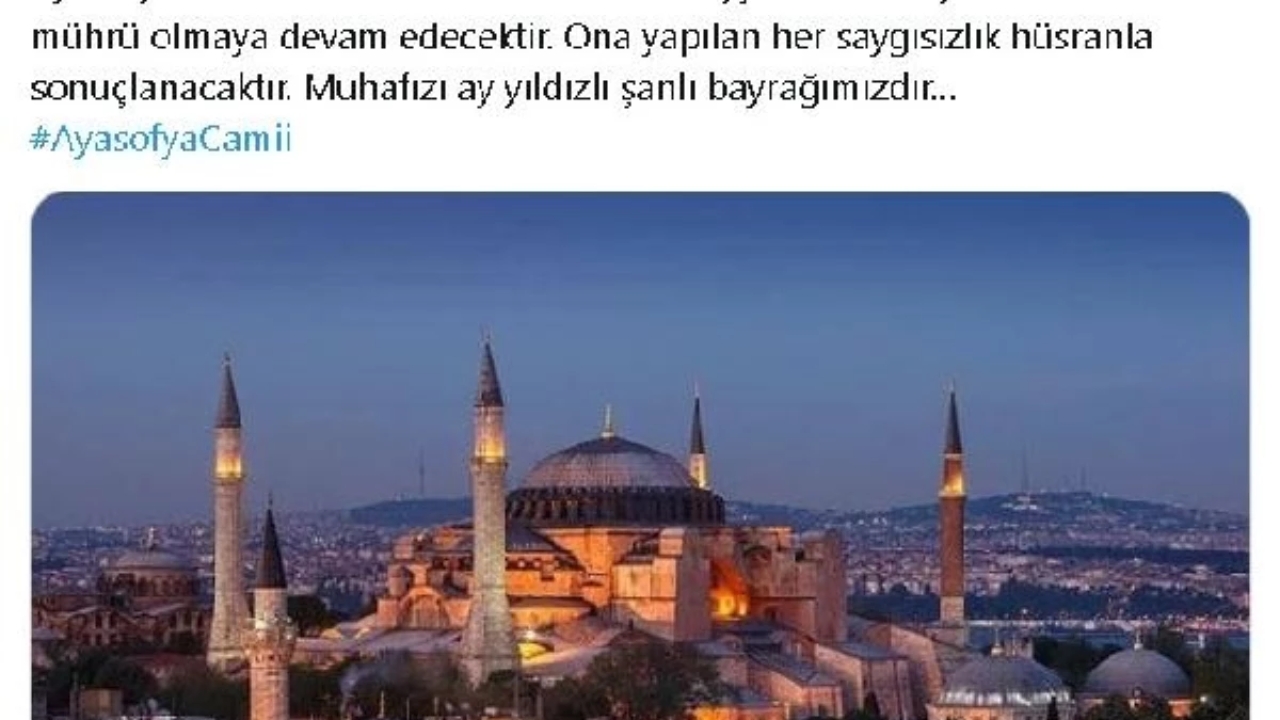 AK Parti Sözcüsü Ömer Çelik, Ayasofya Camii'ne yapılan saygısızlığa tepki gösterdi