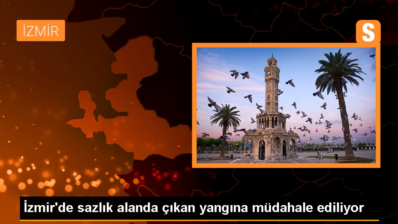 İzmir Seferihisar'da Sazlık Alanında Yangın Çıktı