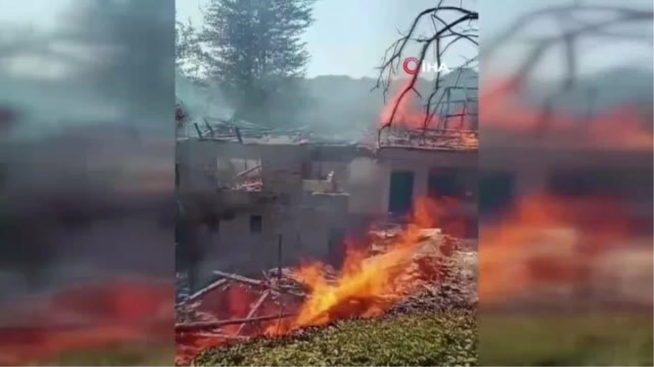 Rize'de 3 katlı binada çıkan yangın sonucu bina kullanılamaz hale geldi
