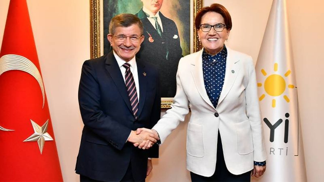 İYİ Parti Genel Başkanı Akşener, Gelecek Partisi Genel Başkanı Davutoğlu ile görüştü