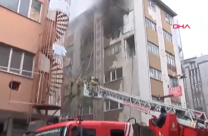 Güngören’de patlama sonrası 4. katta yangın çıktı
