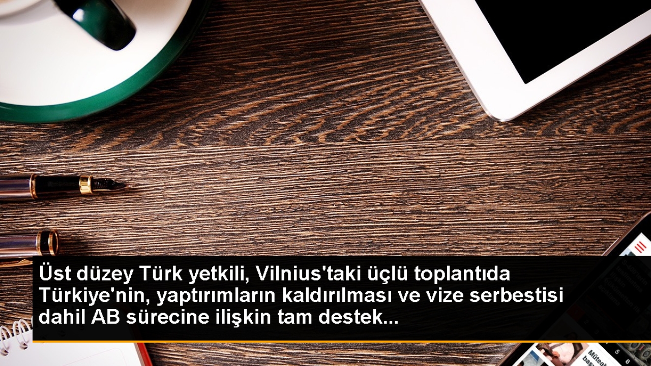 Üst düzey Türk yetkili, Vilnius'taki üçlü toplantıda Türkiye'nin, yaptırımların kaldırılması ve vize serbestis