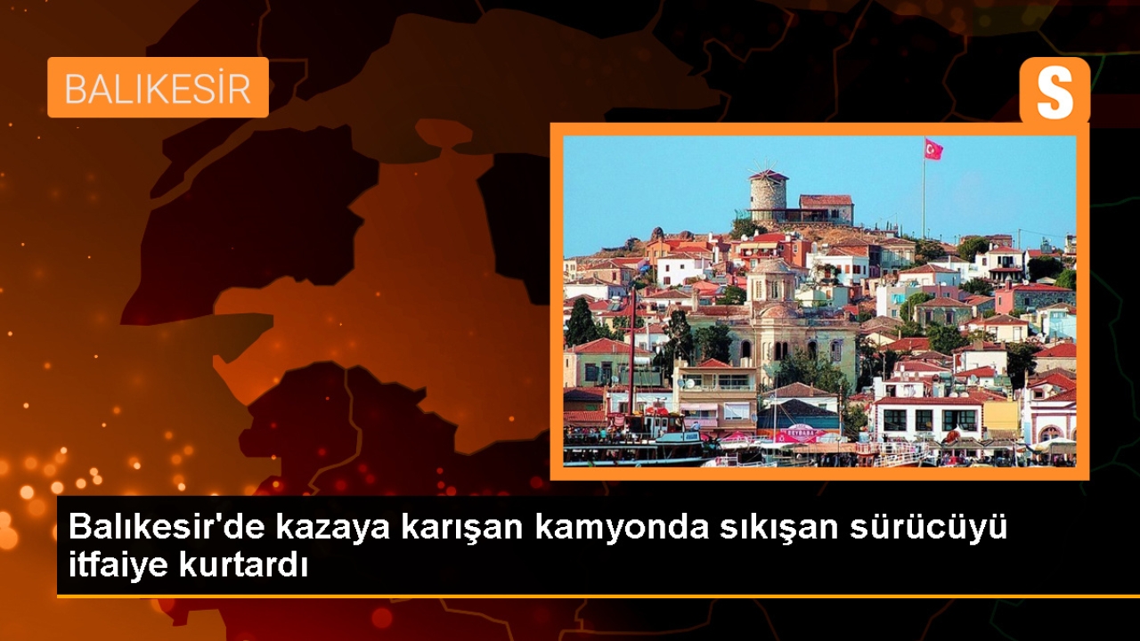 Bandırma'da kaza: Sıkışan sürücü kurtarıldı
