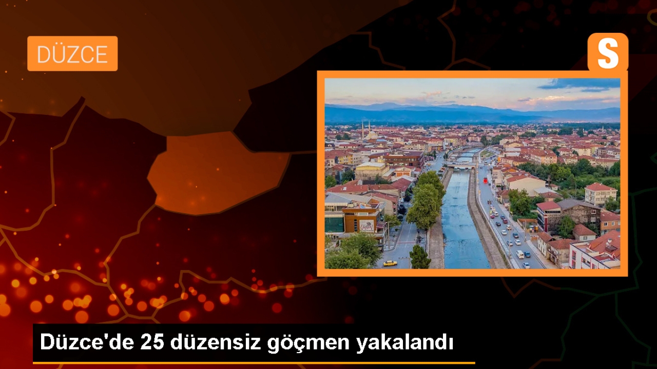 Düzce'de yakalanan 25 düzensiz göçmen sınır dışı edildi