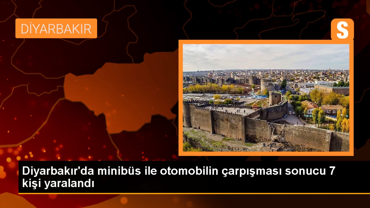 Diyarbakır'da minibüs ve otomobil çarpıştı: 7 yaralı