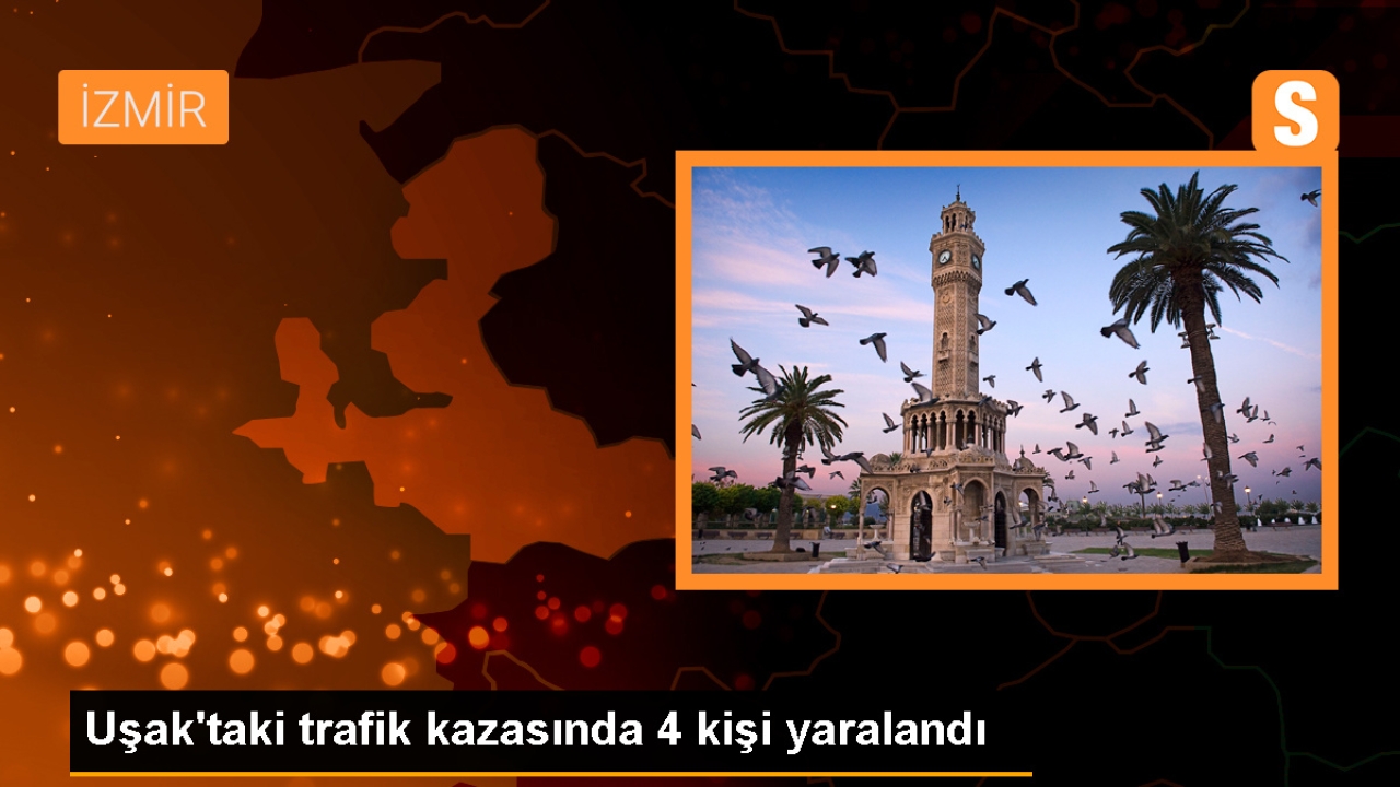 Uşak'ta Otomobil Traktöre Çarptı: 4 Kişi Yaralandı