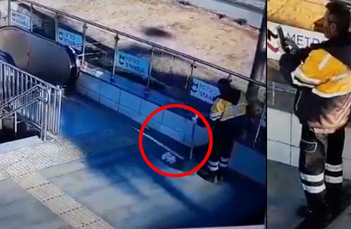 Görüntüler İstanbul metrosundan... AKP'li belediyenin çalışanı halkın sağlığını hiçe saydı