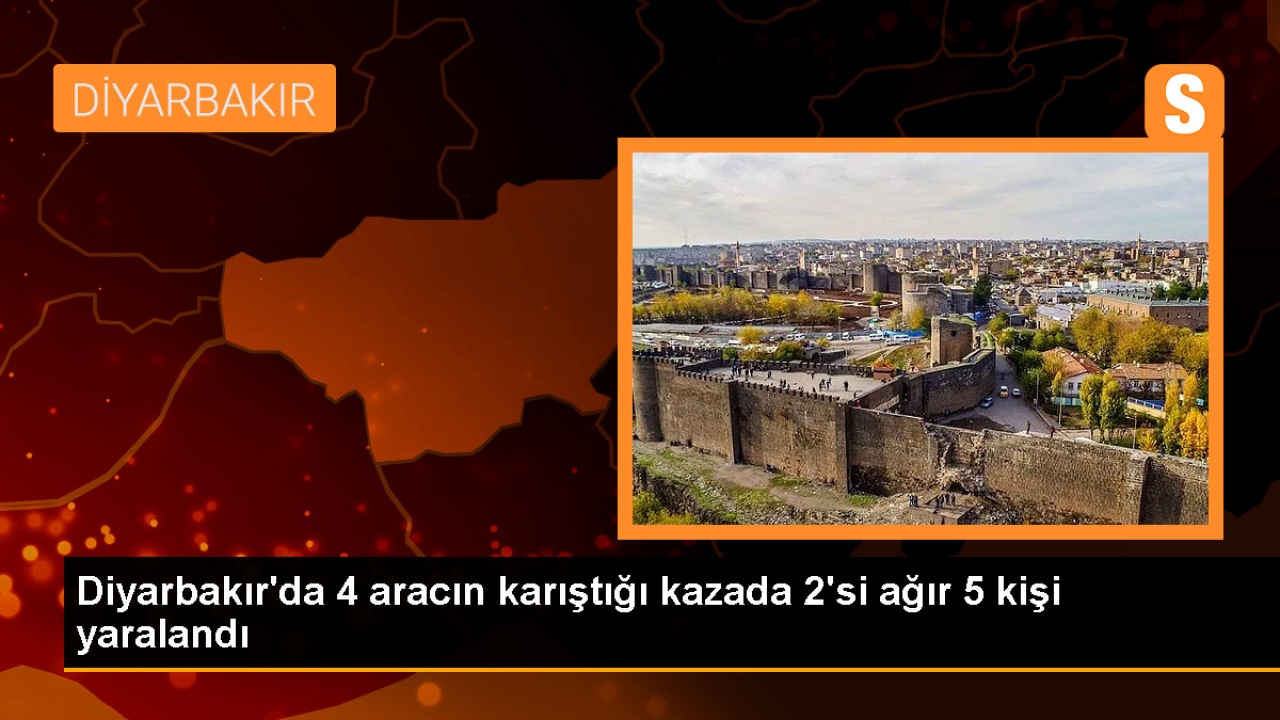 Diyarbakır'da trafik kazası: 2'si ağır 5 kişi yaralandı