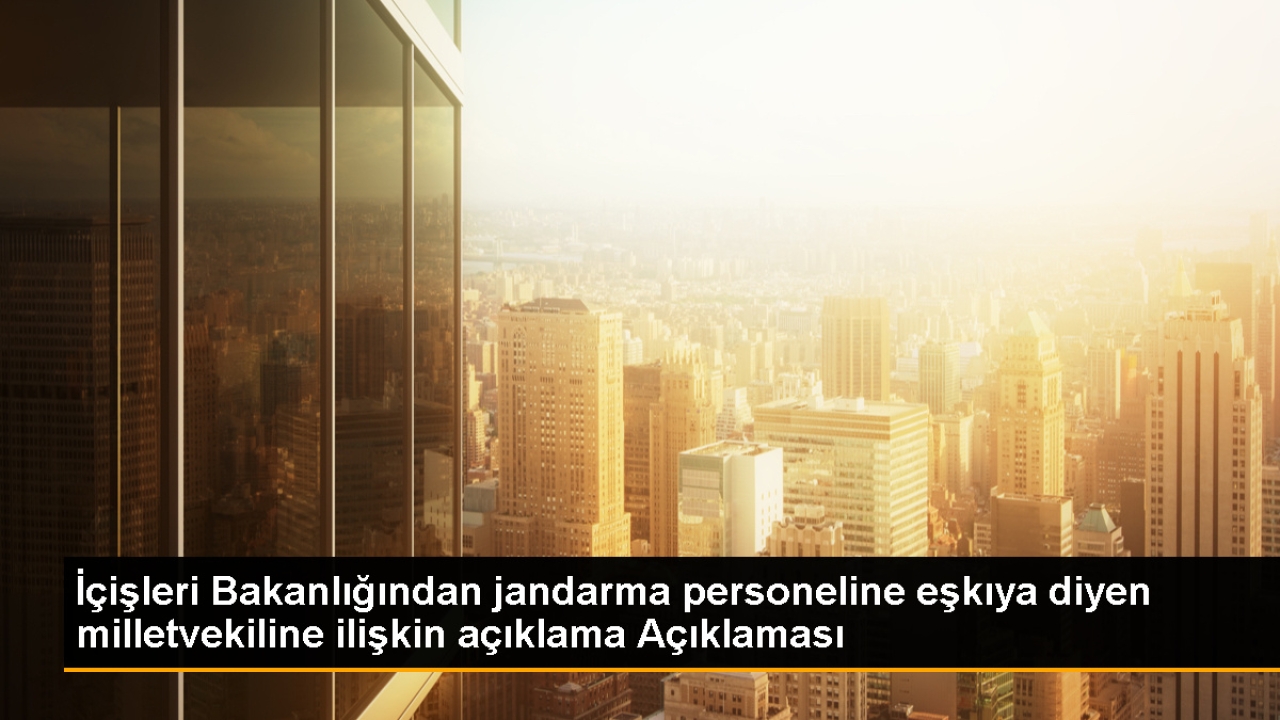 İçişleri Bakanlığı, Jandarmaya 'eşkıya' diyen milletvekili hakkında hukuki süreç başlattı