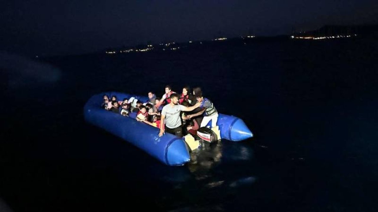 Çanakkale'de geri itilen bottaki 80 göçmen kurtarıldı