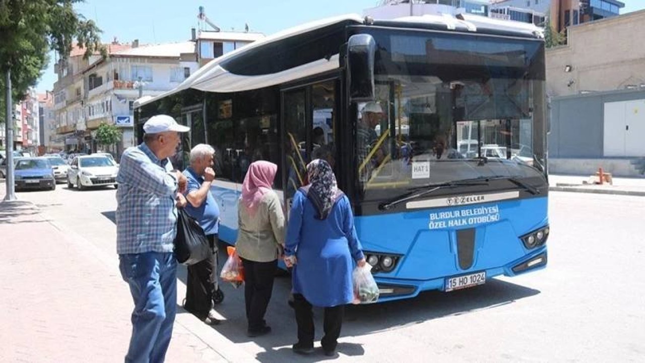 Burdur'da 65 yaş üstü ücretsiz toplu taşıma uygulaması sona erdi
