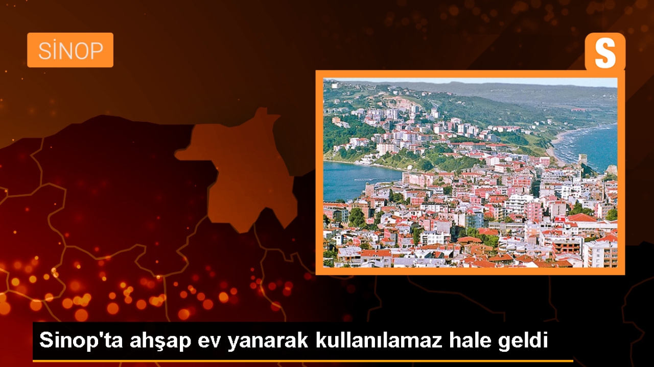 Sinop'un Ayancık ilçesinde ahşap ev yandı