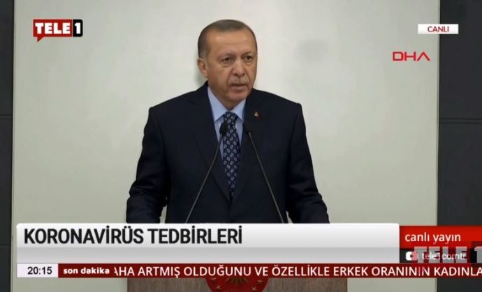Erdoğan: Bu gece yarısı itibarıyla 30 büyükşehir ve Zonguldak'ı araç giriş çıkışına kapatıyoruz