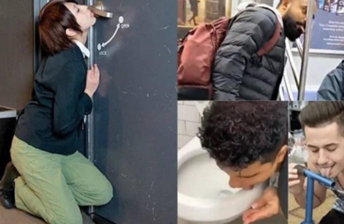 Yeni akım başlattılar: Dokunulan yüzeyleri yalıyorlar, yaşlıların yüzüne öksürüyorlar