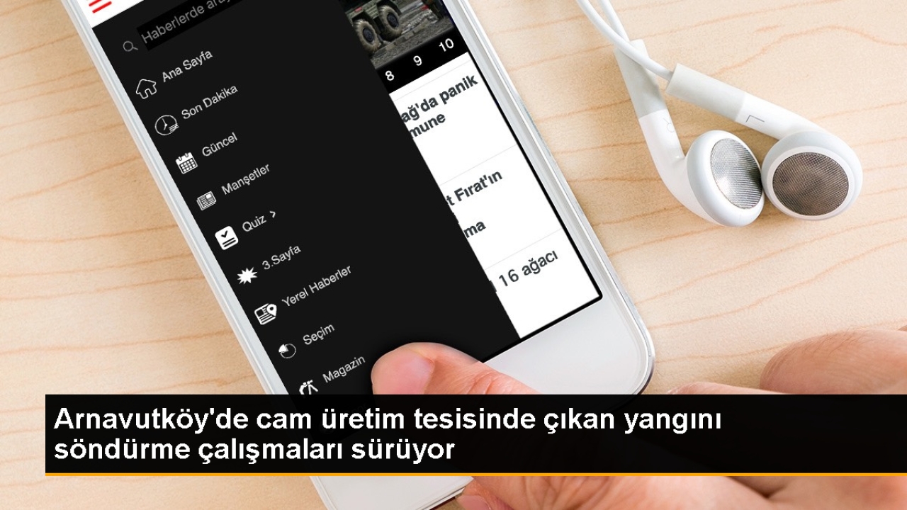 Arnavutköy'de Cam Üretim Tesisi Yangını