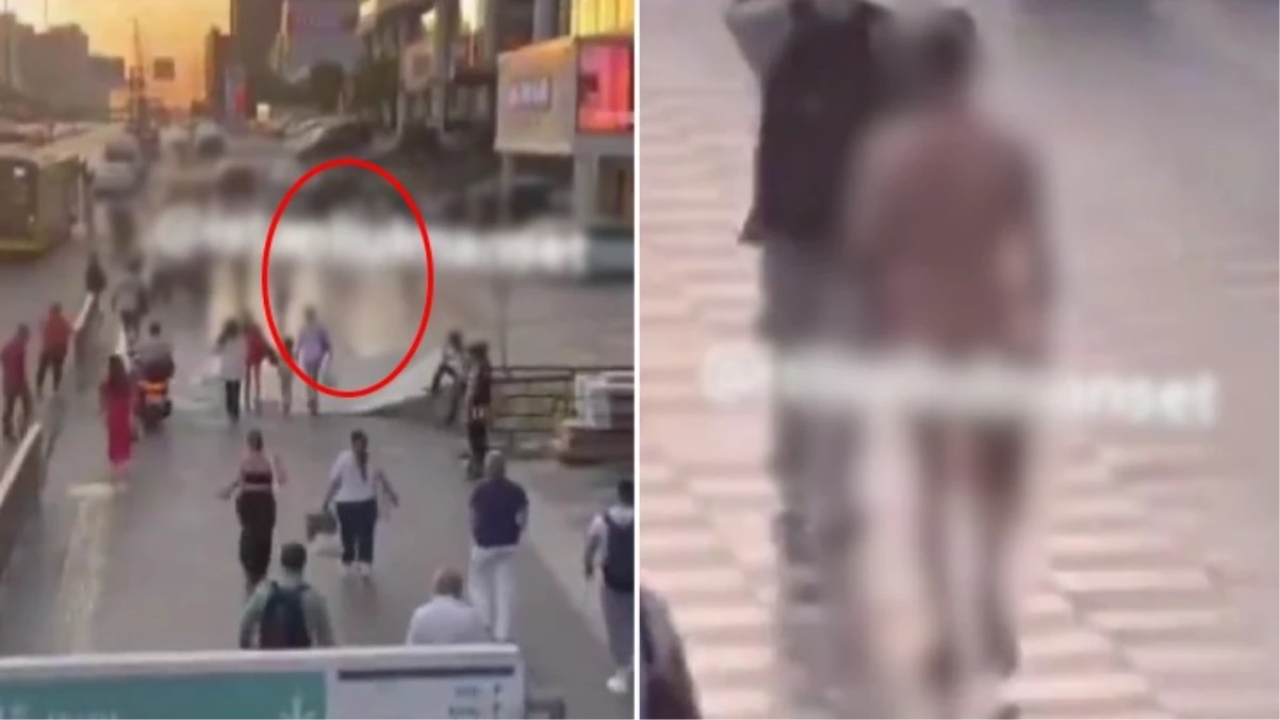Beylikdüzü'nde Çıplak Halde Yürüyen Genç Viral Oldu