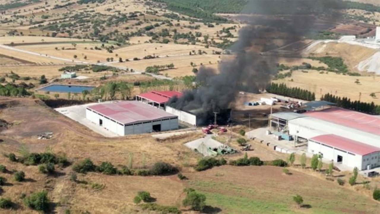 Manisa'da geri dönüşüm tesisinde yangın çıktı