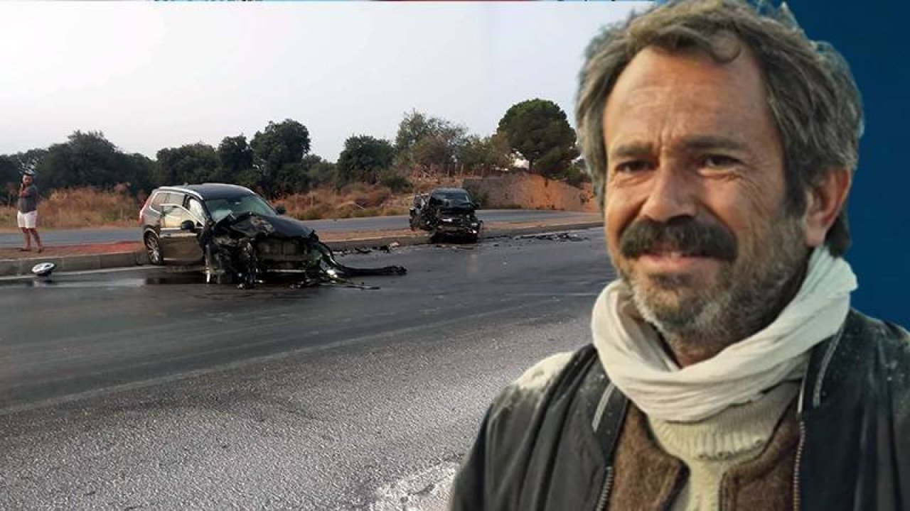 Oyuncu Olgun Şimşek'in kullandığı cip, otomobille kafa kafaya çarpıştı