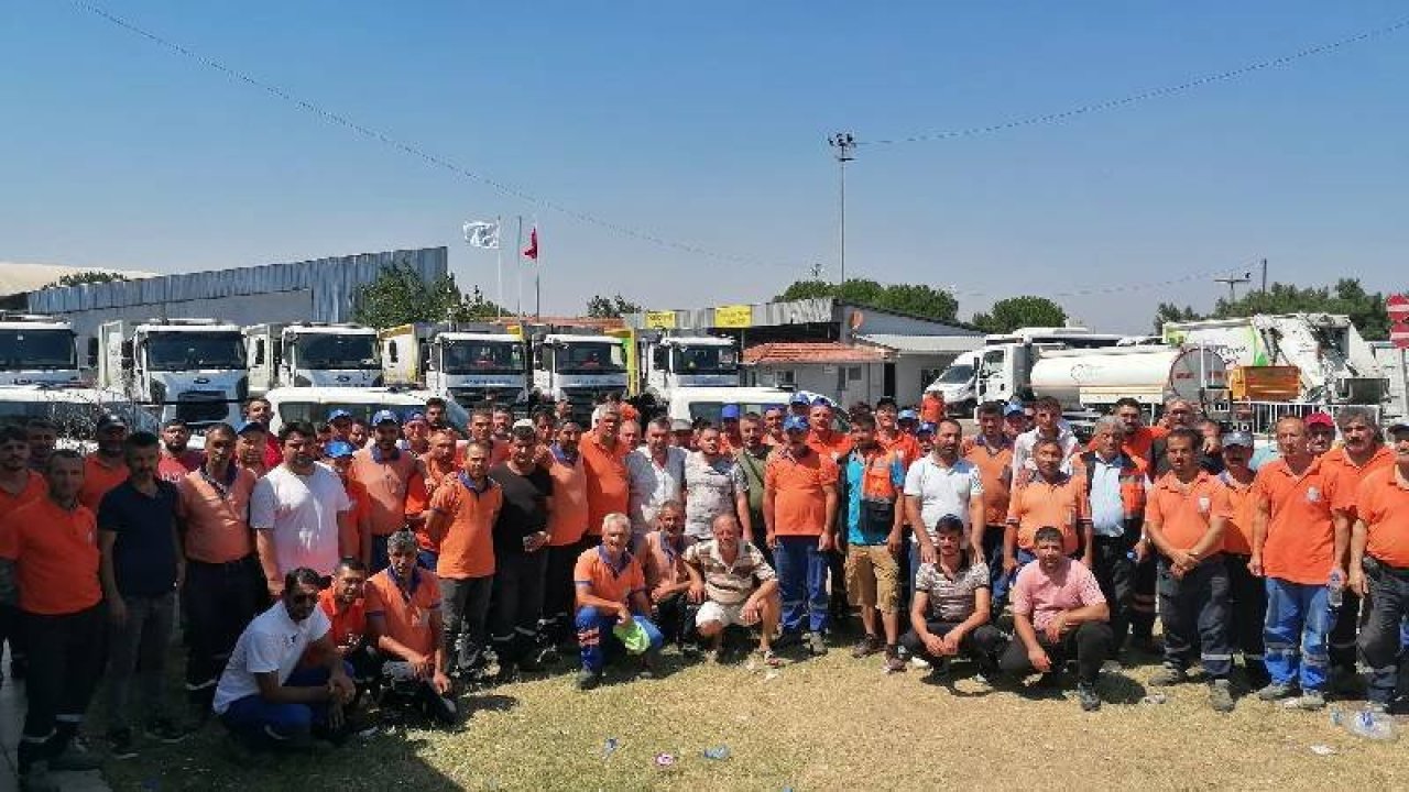 Silivri'de temizlik işçilerinden maaş eyleminde zabıta ekipleriyle çalışanlar arasında arbede yaşandı