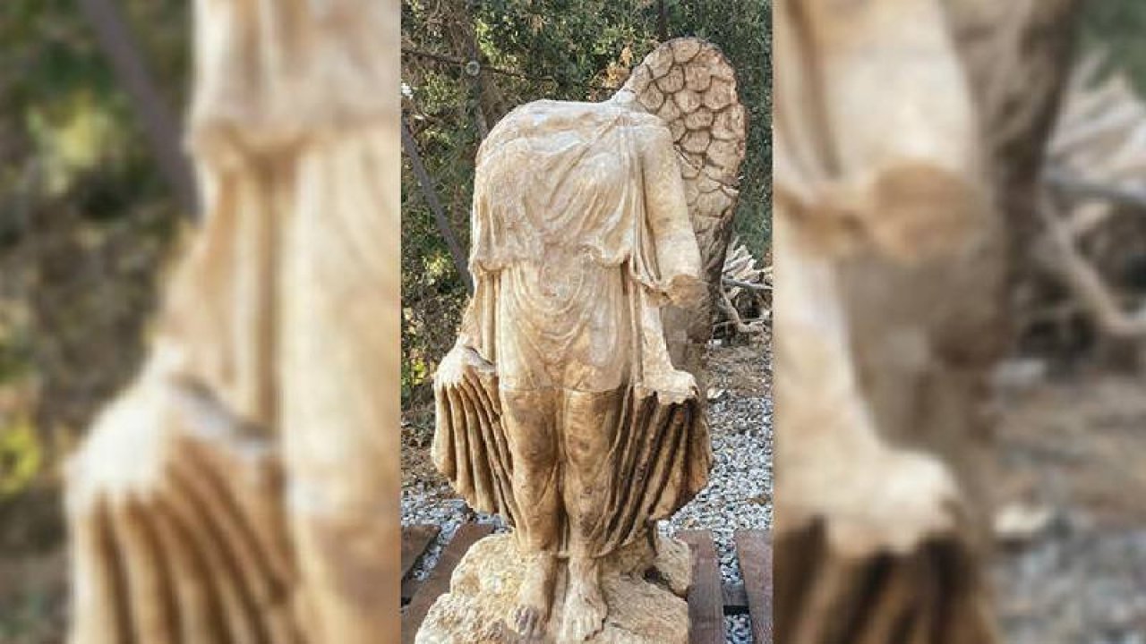 Antalya'da 1800 yıllık Zafer Tanrıçası heykeli bulundu