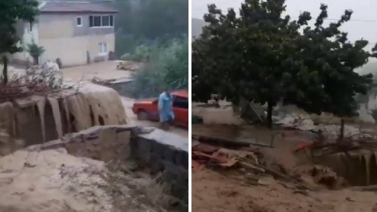 Kayseri'de sel: Ekili araziler, ev ve iş yerlerini su bastı