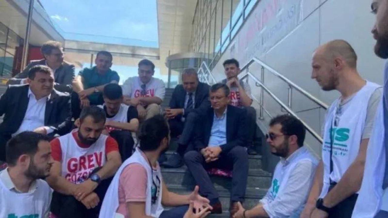 CHP’li Özel, grev yapan Sputnik çalışanlarını ziyaret etti