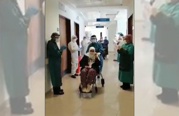 93 yaşında koronavirüsü yenmeyi başardı.