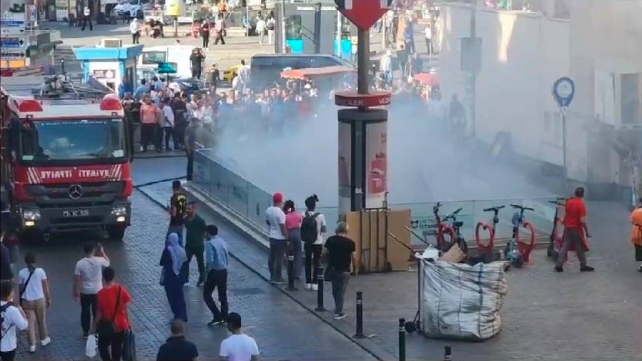 Vezneciler metro istasyonunda yangın paniği: Müdahale sürüyor
