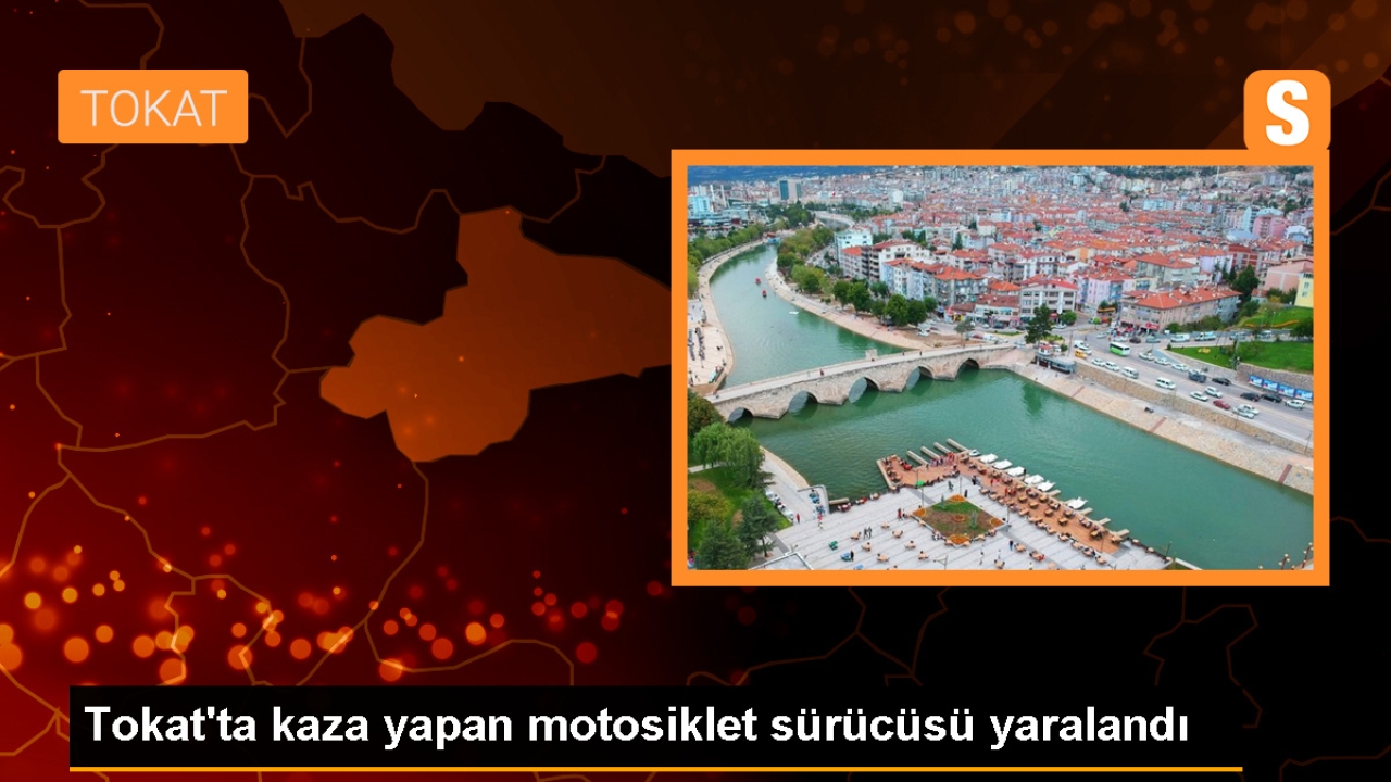 Tokat'ta motosiklet kazası: Sürücü yaralandı