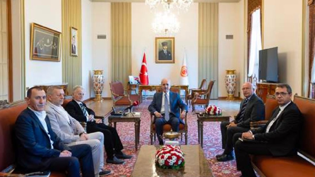 TBMM Başkanı Kurtulmuş, Kırım Tatarlarının milli lideri Kırımoğlu ve beraberindeki heyeti kabul etti