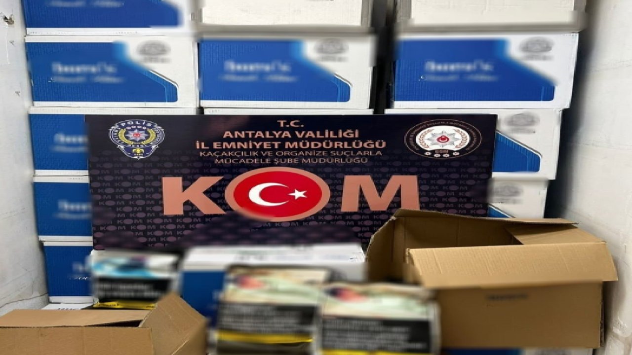 Antalya’da 725 bin adet kaçak makaron ele geçirildi: 5 gözaltı