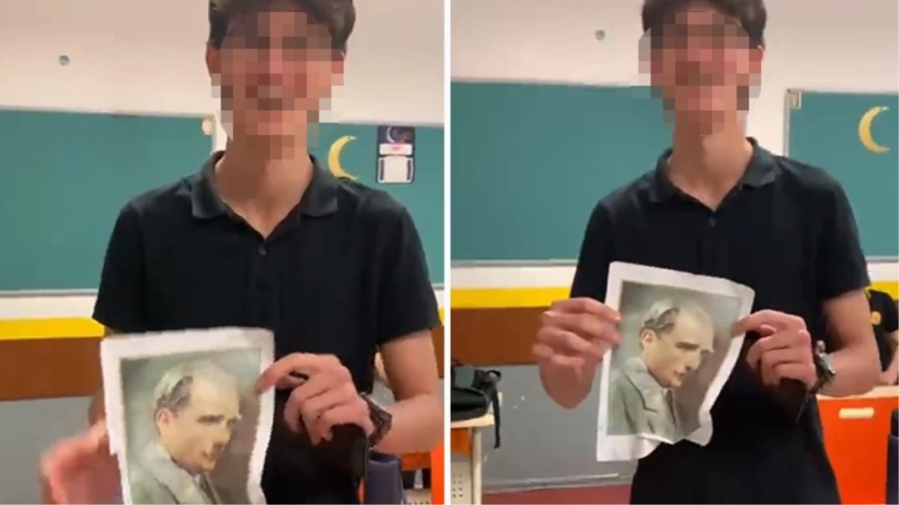 Lise öğrencisinin Atatürk fotoğrafıyla yaptığı harekete tepki yağdı
